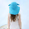 Των ζωικών αντι UV παιδιών κάδων μπλε χρώμα χείλων καπέλων UPF 50+ ευρύ